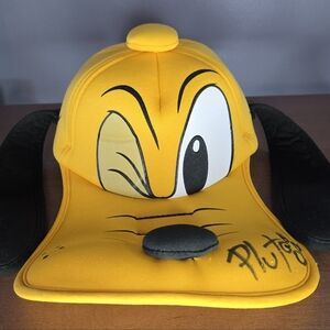 Disney Parks Pluto Winking Hat Adult One Size Unisex - Signed By Pluto